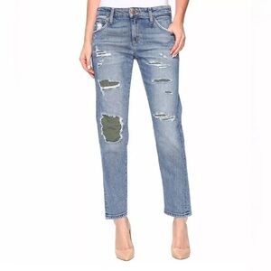 Joe's Jeans Medium Blue Distressed Straight Leg